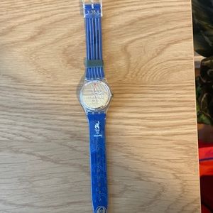 1996 Vintage Gents Swatch 'Sebastian Coe' GZ149, in good condition